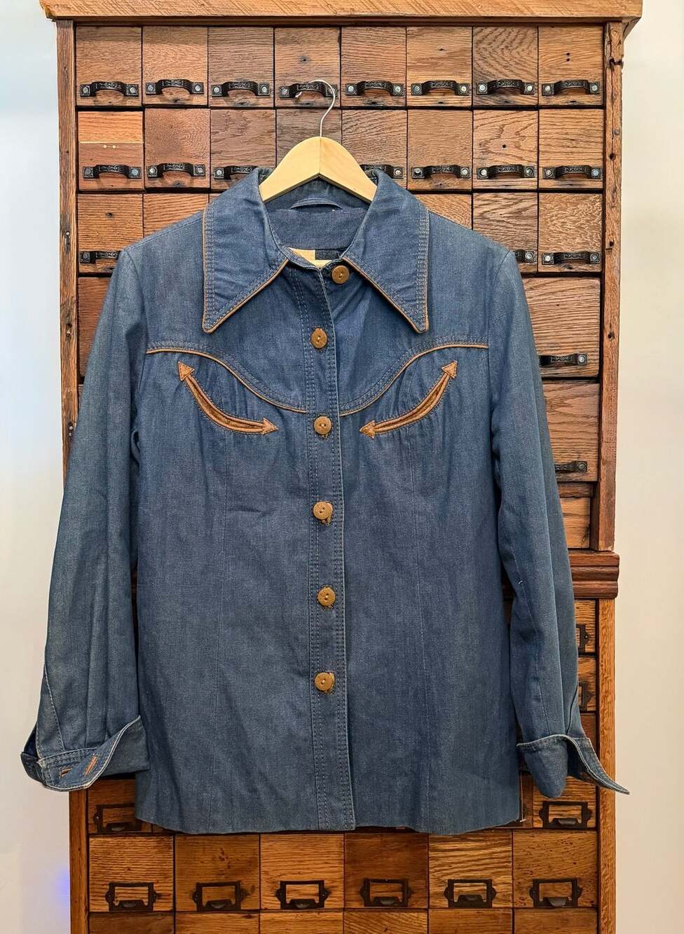 Vintage Ms. Pioneer Western Denim Jacket Size 14 - Fits Like a M/L PTP 21